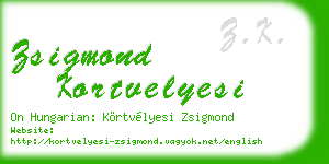 zsigmond kortvelyesi business card